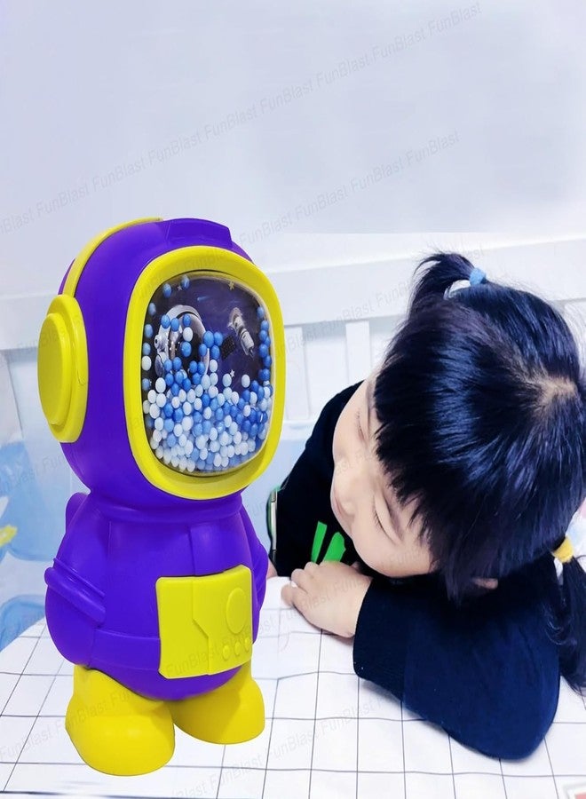 APEROL DESIGN Piggy Bank Astronaut Shaped Coin Box for Kids, Plastic Piggy Bank for Kid, Coin Box with Password Lock, Best Return Gifts for Kid (Yellow_Blue) - Image 4